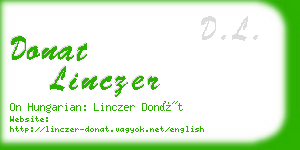 donat linczer business card